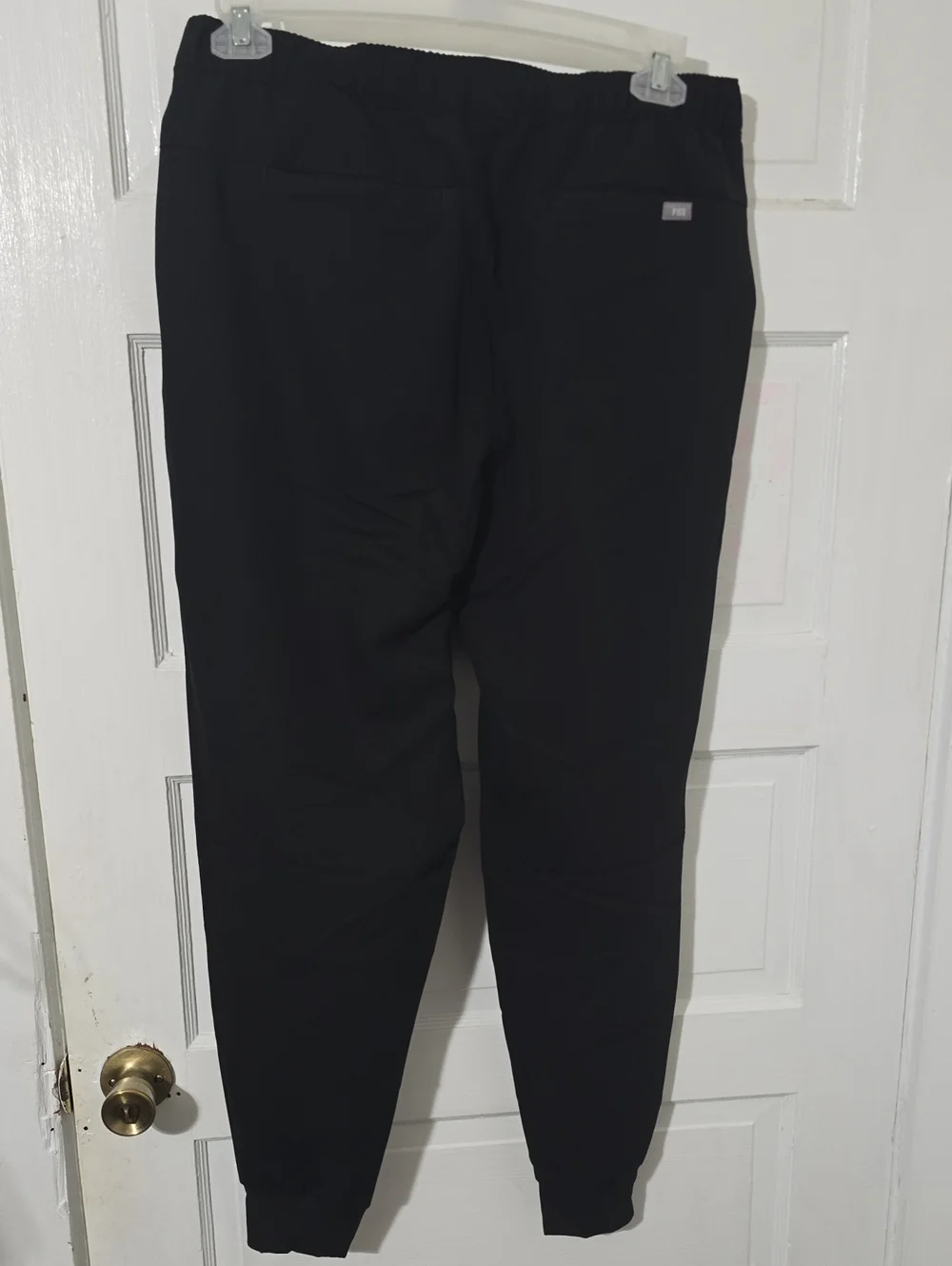 Figs Black Jogger Pants with White Drawstring